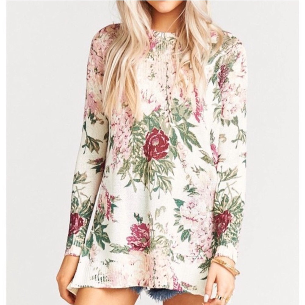 Show Me Your Mumu Campfire Sweater Duchess Darling Knit Floral Print
